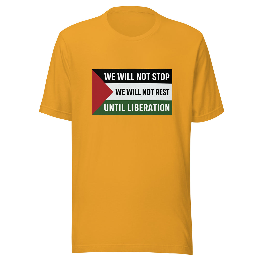 Men T-Shirt - We Will Not Stop, T Shirt Mustard