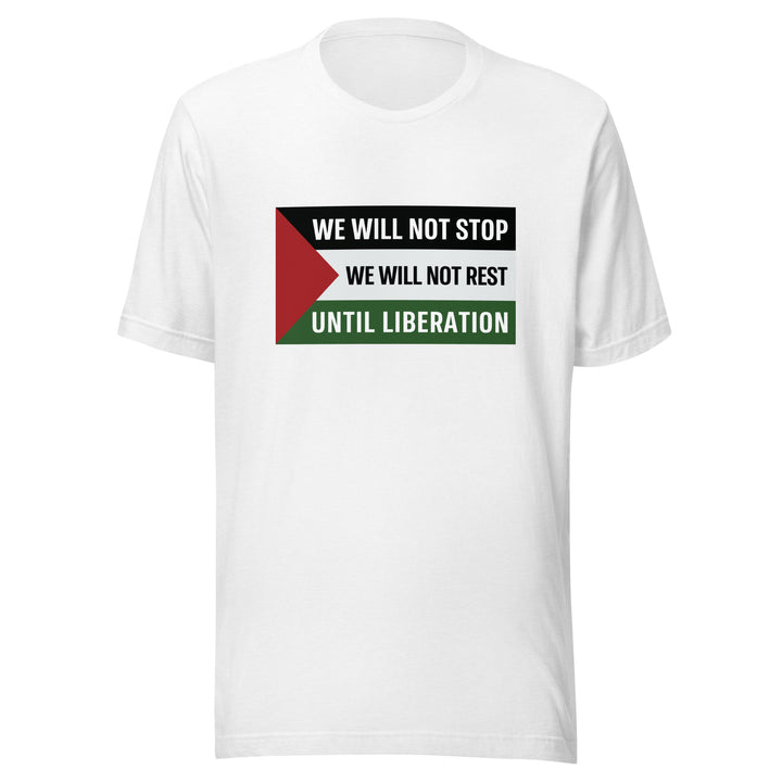 Men T-Shirt - We Will Not Stop, T Shirt Solid White Blend