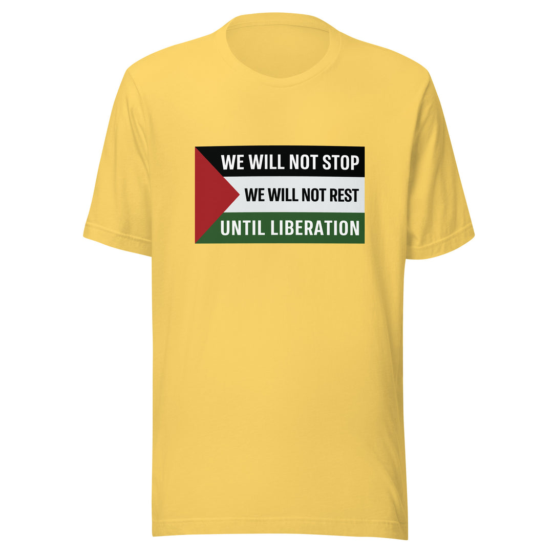 Men T-Shirt - We Will Not Stop, T Shirt Yellow