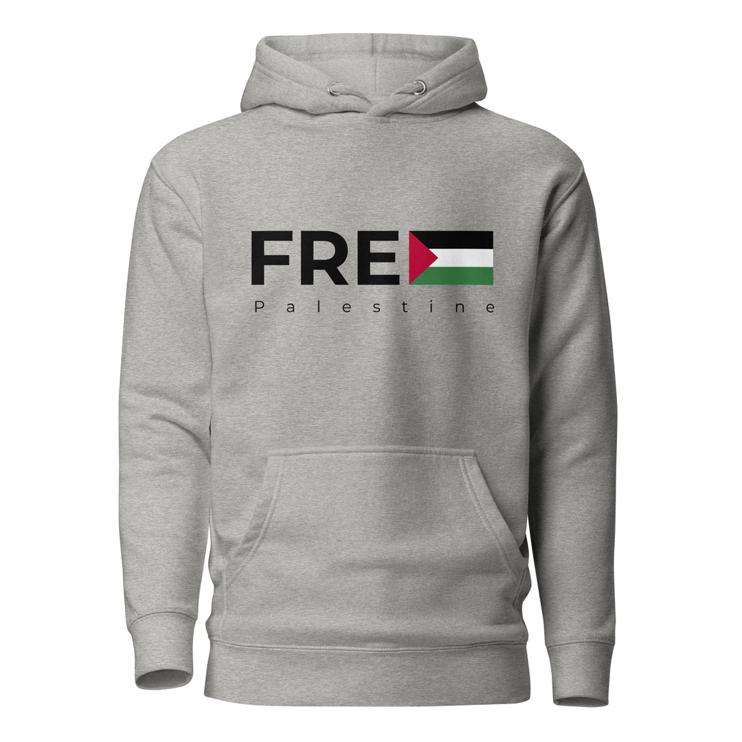 Men Hoodie - Free Palestine, Carbon Grey
