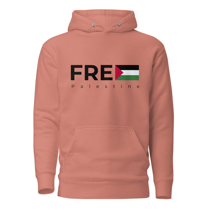 Men Hoodie - Free Palestine, Dusty Rose