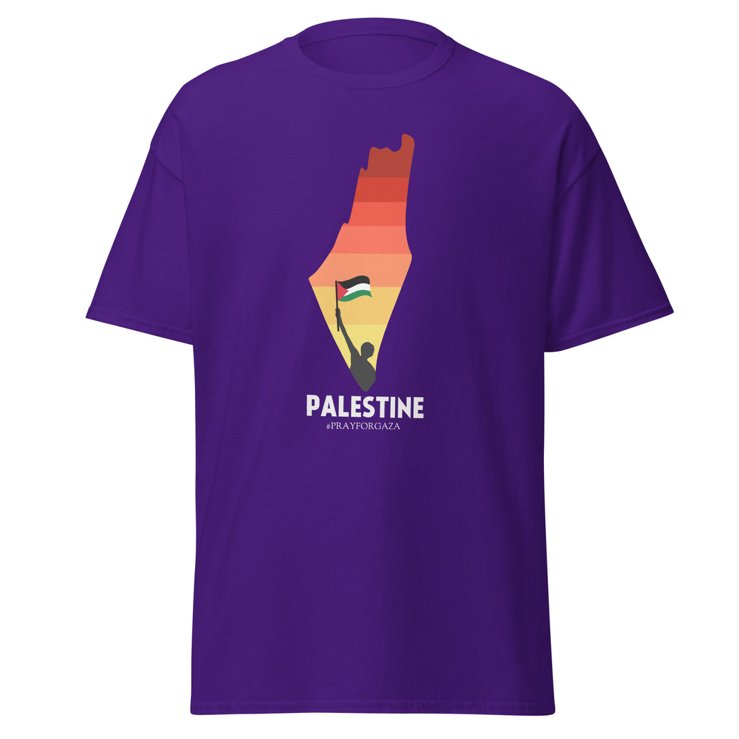 Men's Classic Tee - Palestine Map, Purple