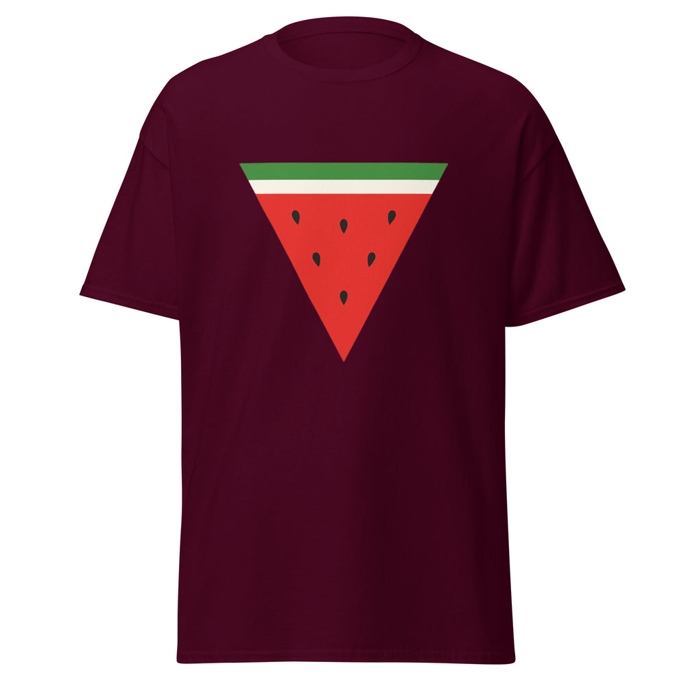Men's classic tee - Triangle Watermelon, Maroon