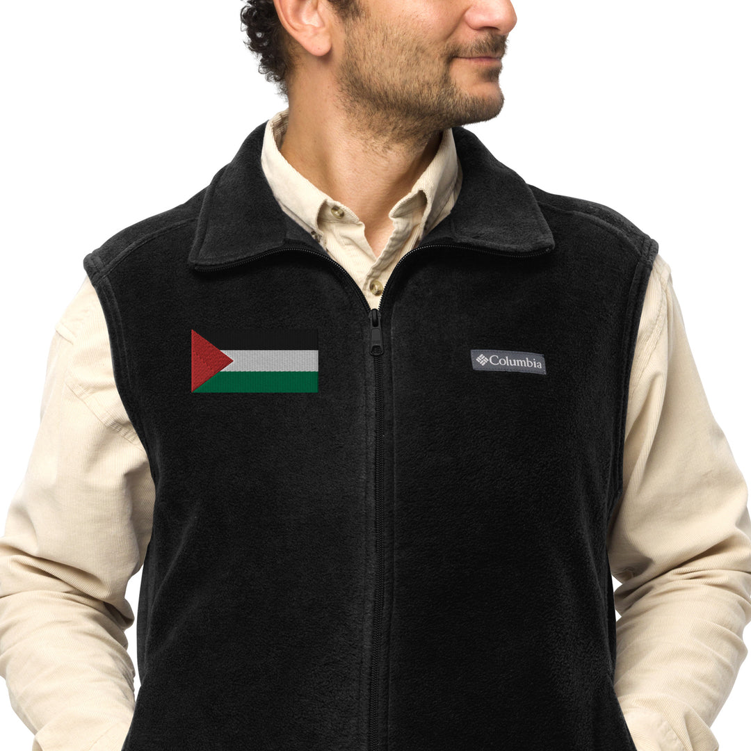 Men’s Columbia fleece vest | Palestine Flag