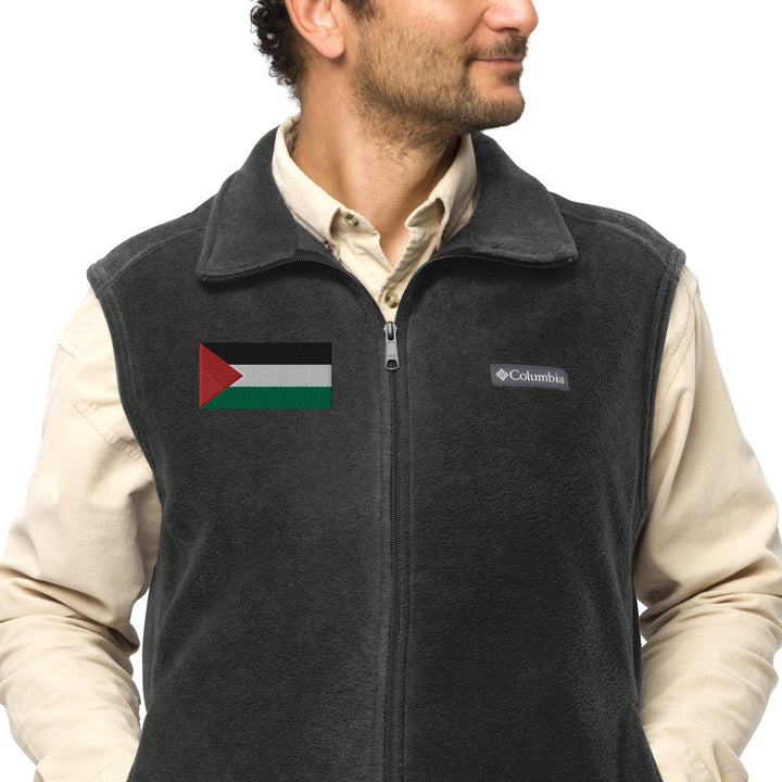 Men’s Columbia fleece vest | Palestine Flag