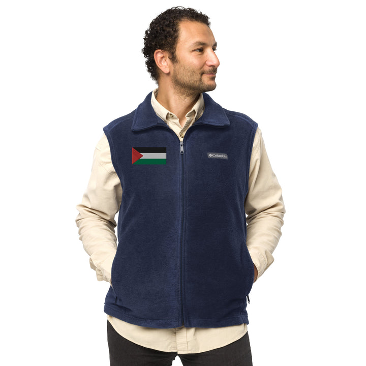 Men’s Columbia fleece vest | Palestine Flag