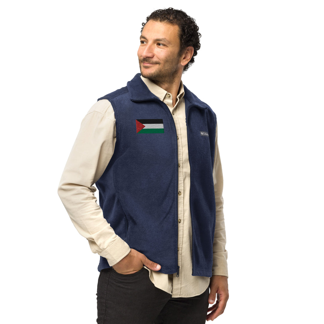 Men’s Columbia fleece vest | Palestine Flag