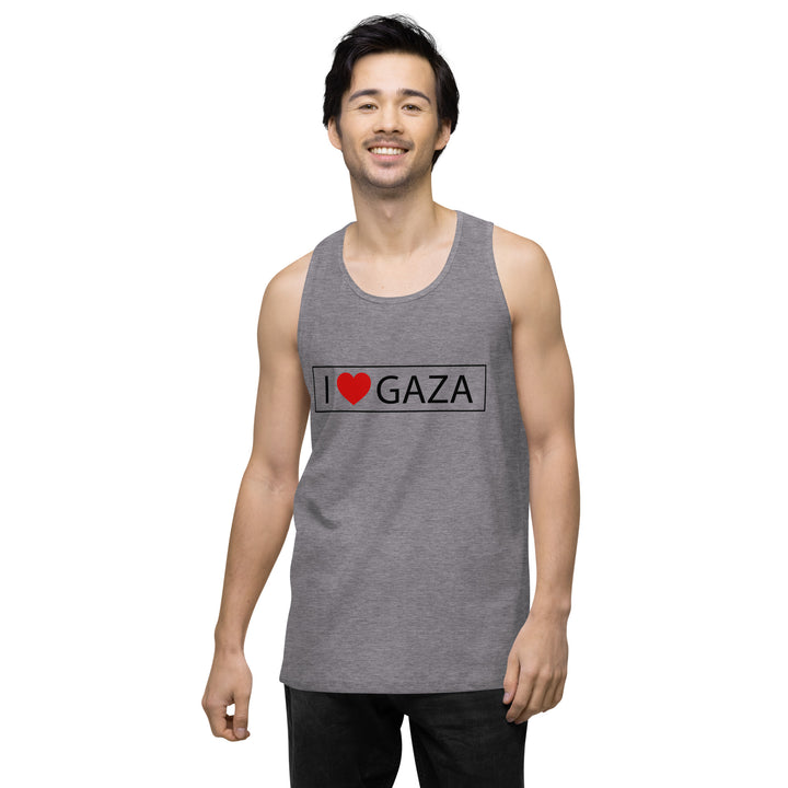 Men’s premium tank top | I Love Gaza