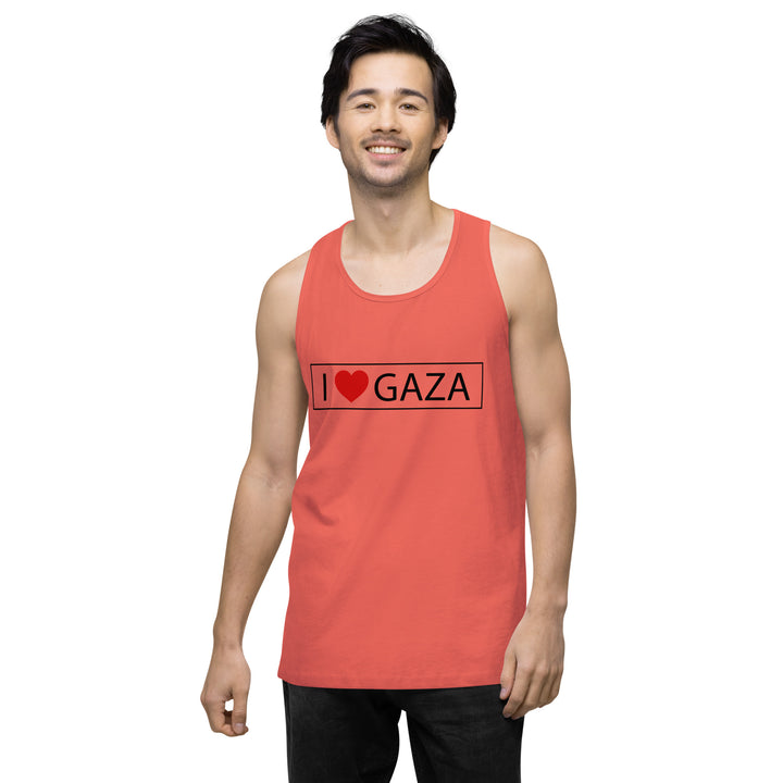 Men’s premium tank top | I Love Gaza