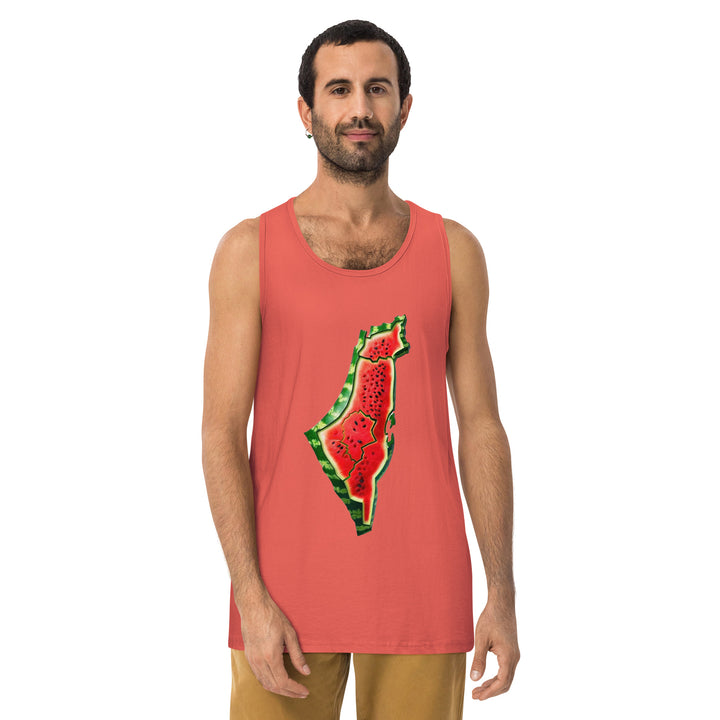 Men’s premium tank top | Palestine Watermelon