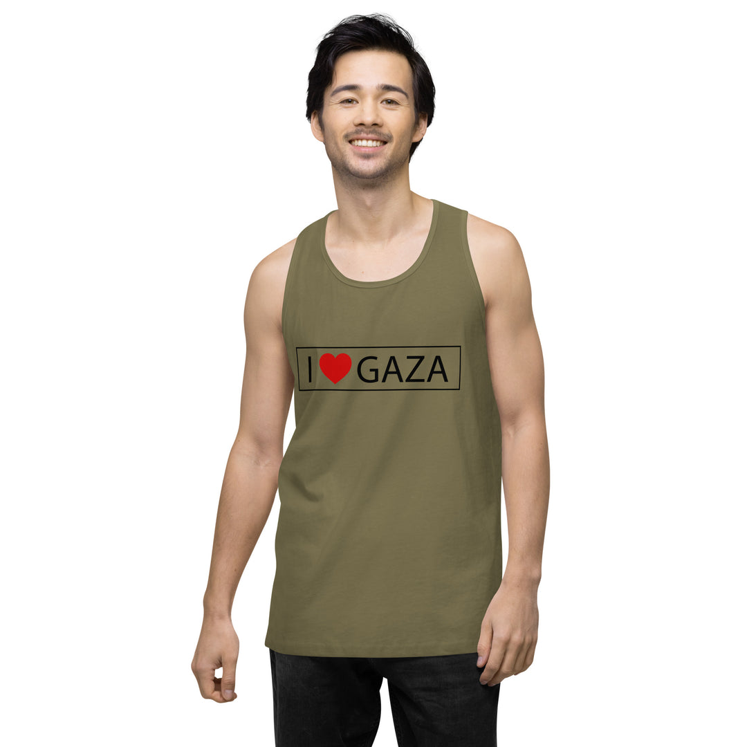 Men’s premium tank top | I Love Gaza