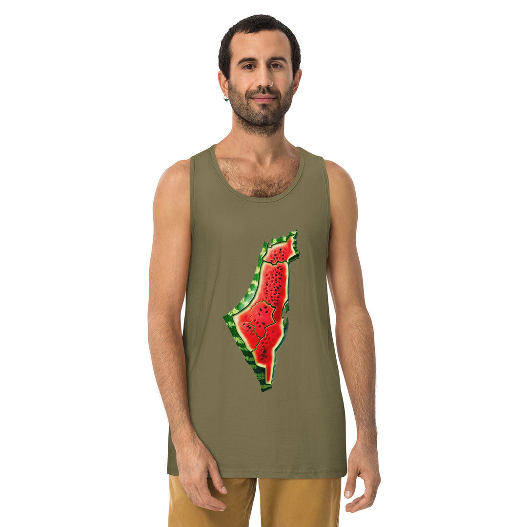 Men’s premium tank top | Palestine Watermelon