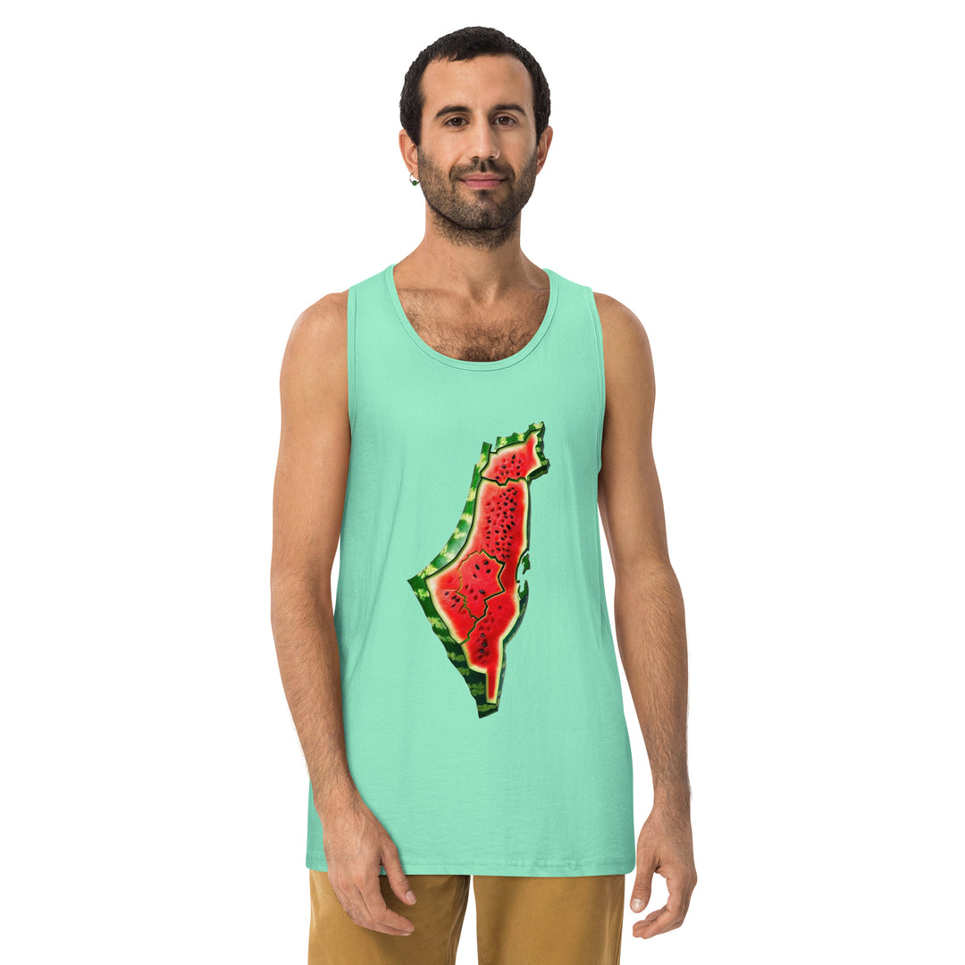 Men’s premium tank top | Palestine Watermelon