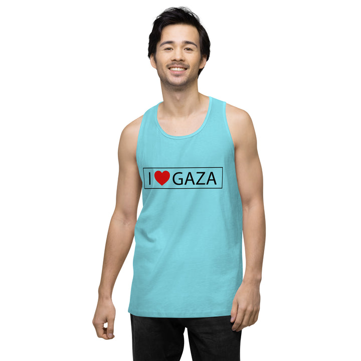 Men’s premium tank top | I Love Gaza