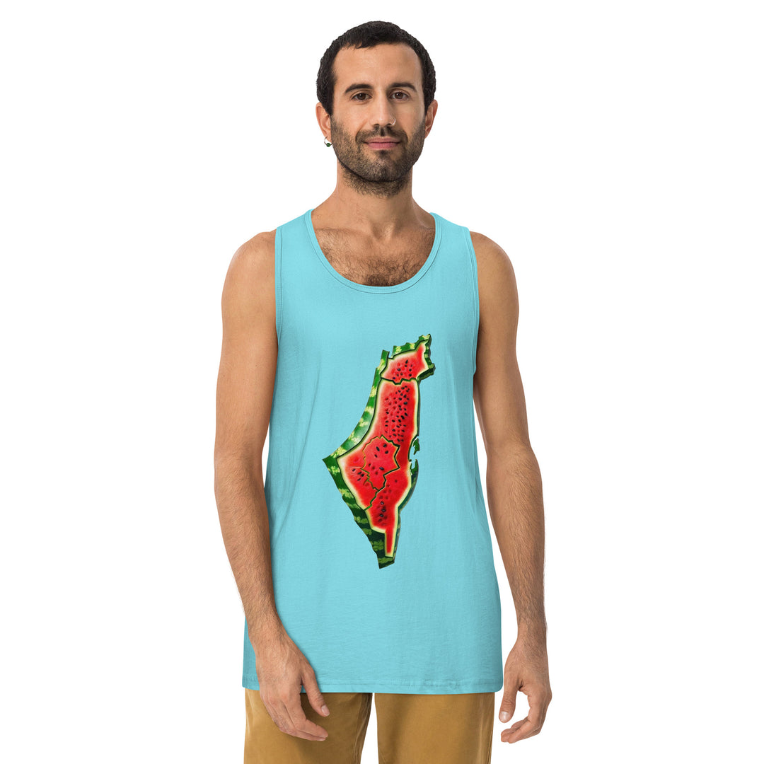 Men’s premium tank top | Palestine Watermelon