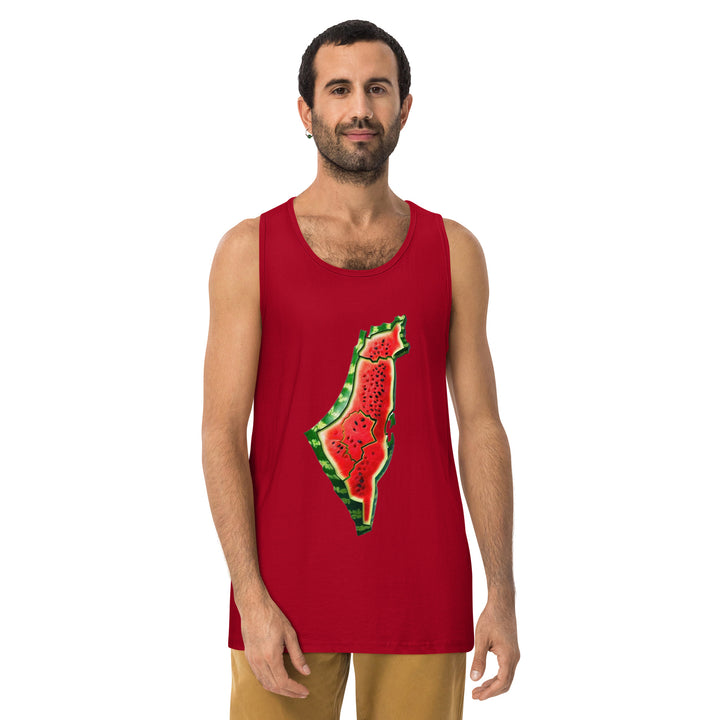 Men’s premium tank top | Palestine Watermelon