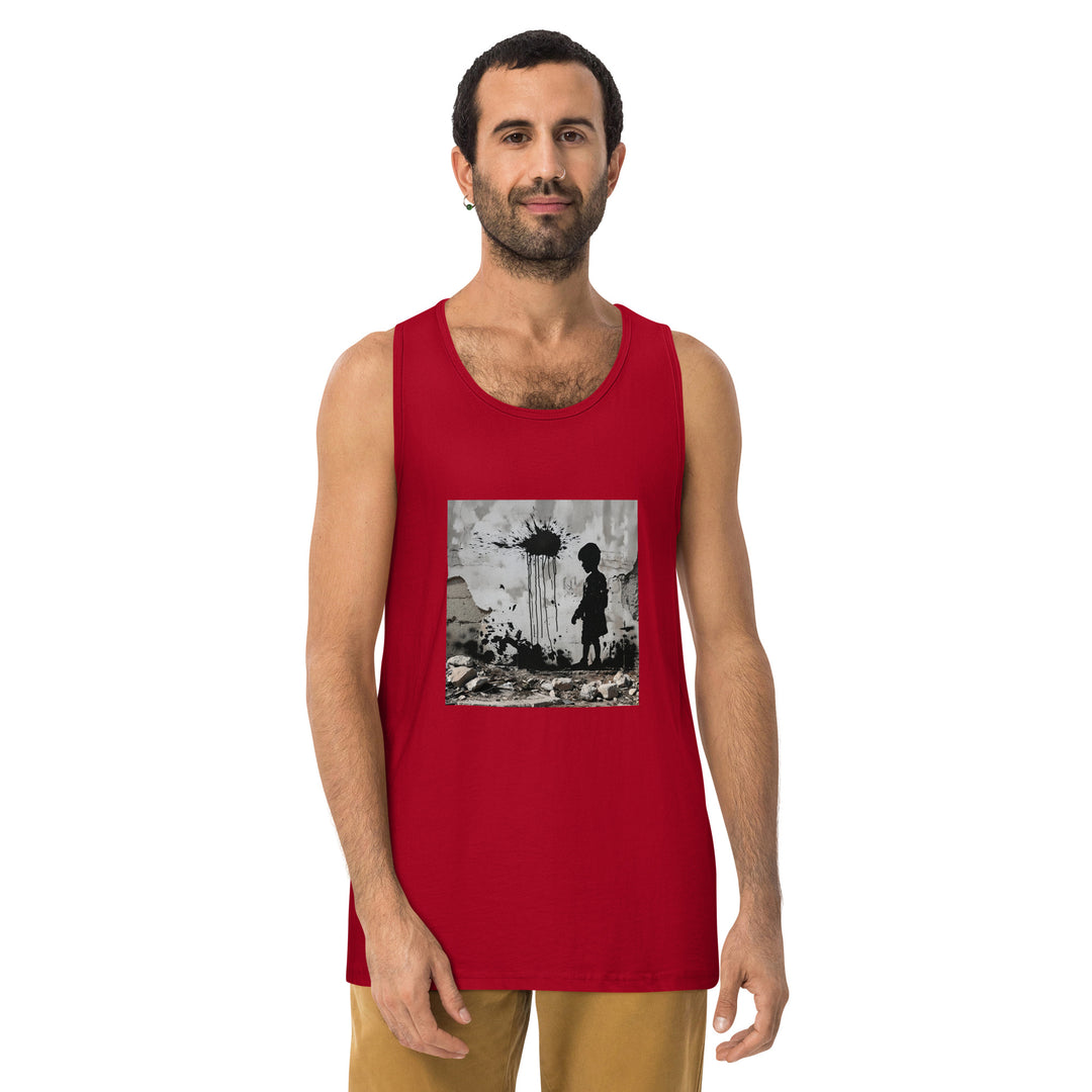 Men’s premium tank top | Palestine Wall