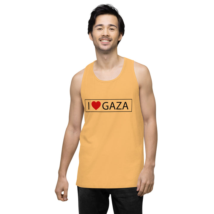 Men’s premium tank top | I Love Gaza