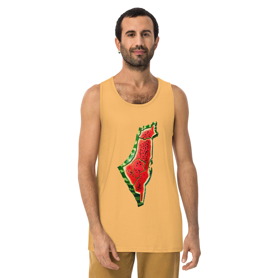 Men’s premium tank top | Palestine Watermelon