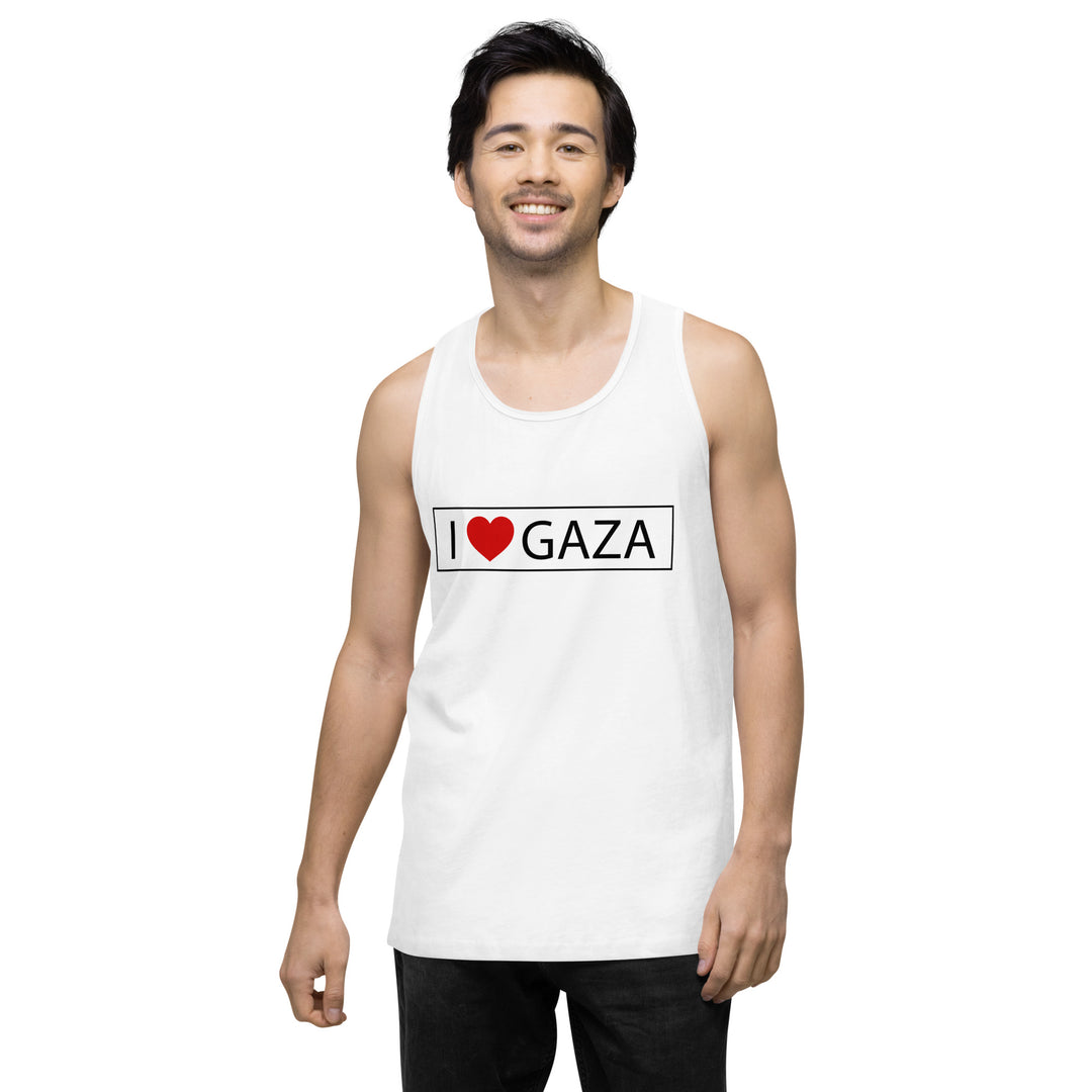 Men’s premium tank top | I Love Gaza