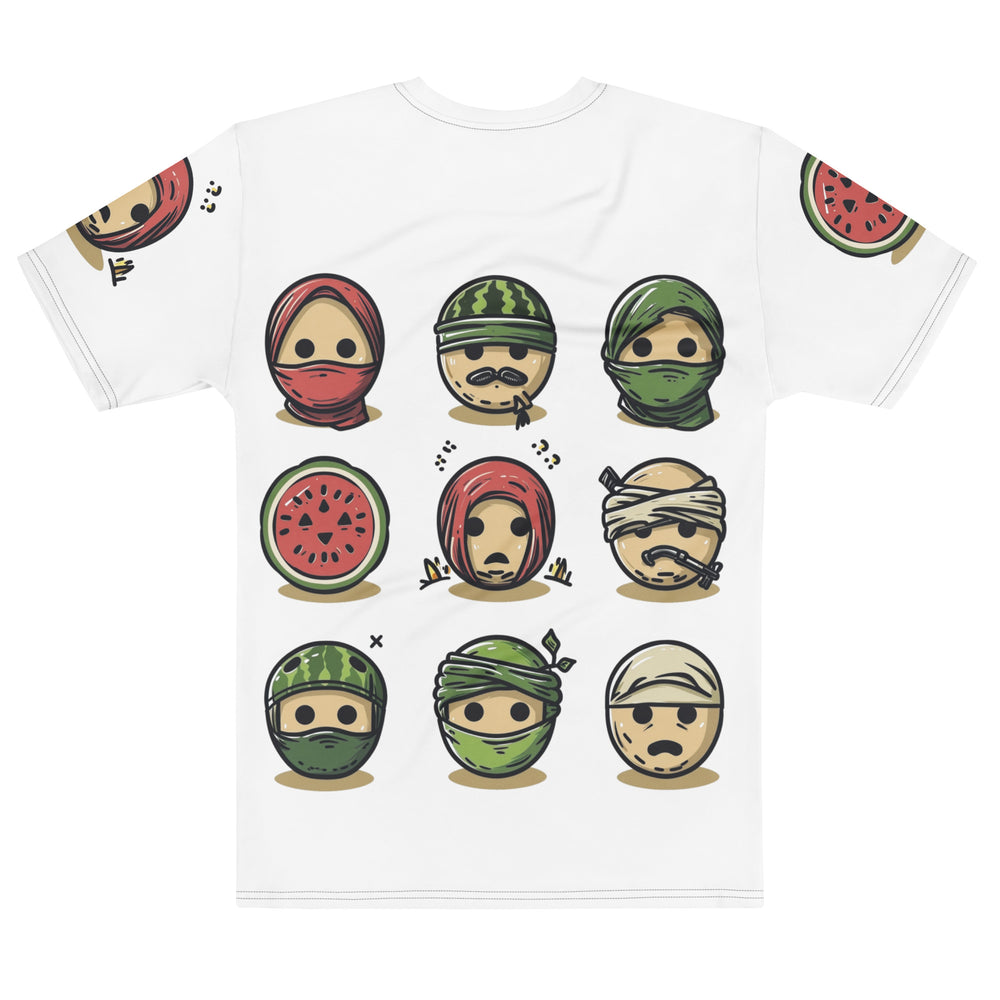 Men's t-shirt - Palestine Emoji, Mens Crew Neck T Shirt White