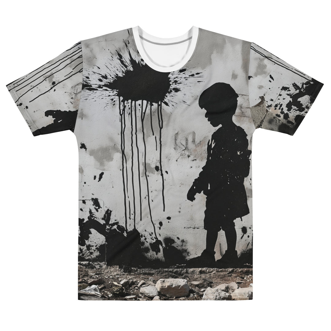 Men's t-shirt - Palestine Wall, Mens Crew Neck T Shirt White