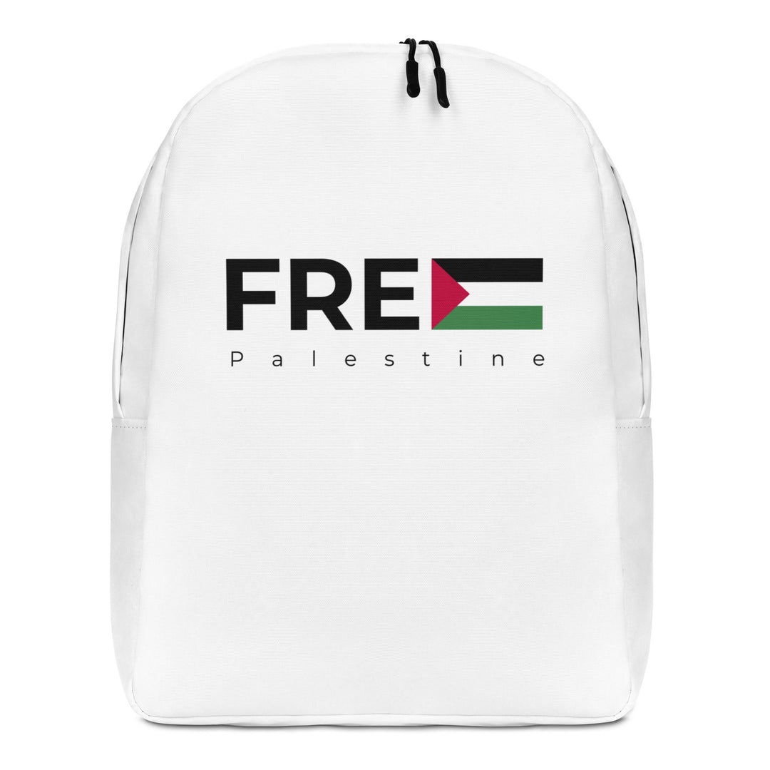 Minimalist Backpack - Free Palestine, Minimalist Backpack White