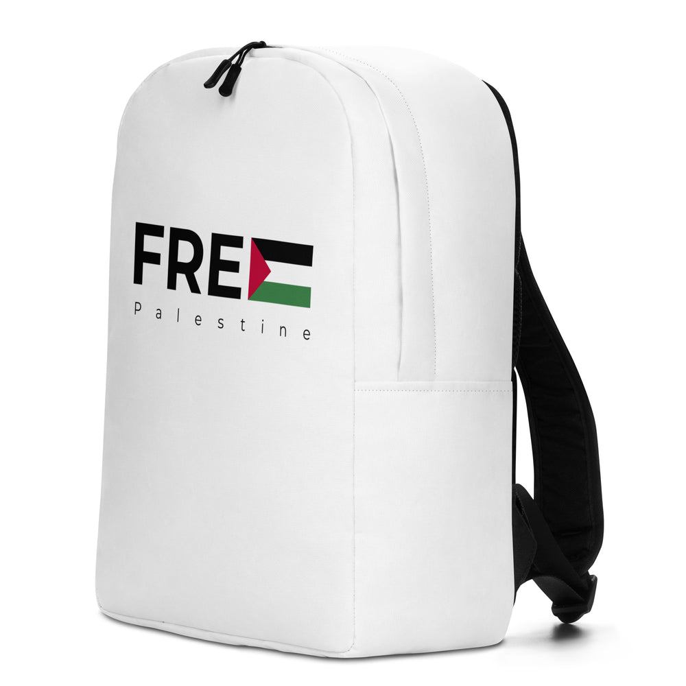 Minimalist Backpack - Free Palestine, Minimalist Backpack White