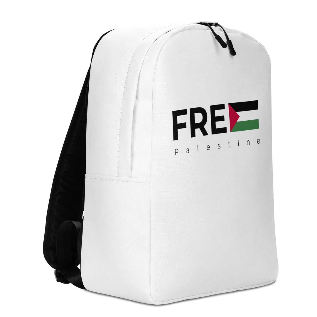 Minimalist Backpack - Free Palestine, Minimalist Backpack White