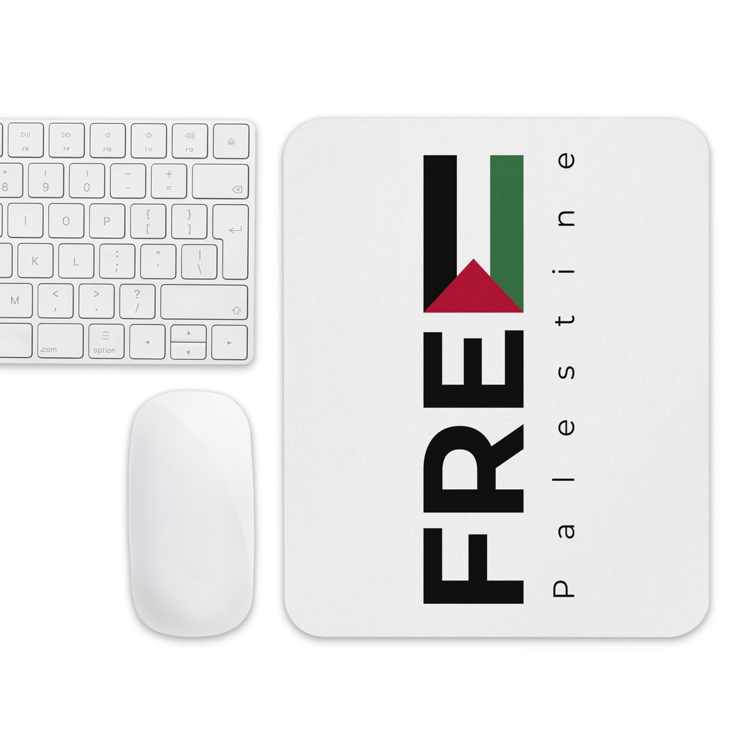 Mouse pad - Free Palestine, White