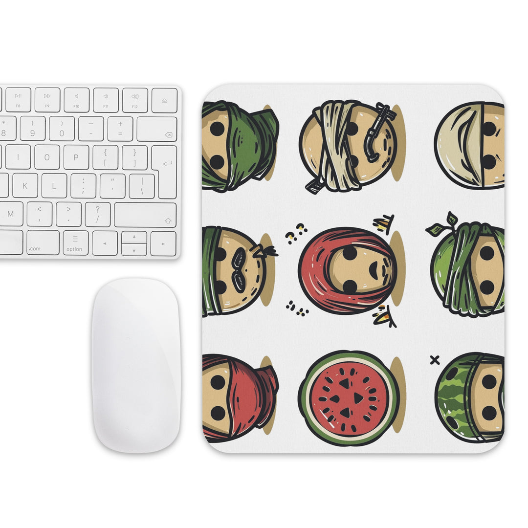 Mouse pad - Palestine Emoji, White
