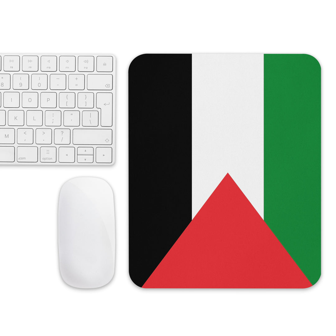 Mouse pad - Palestine Flag, White