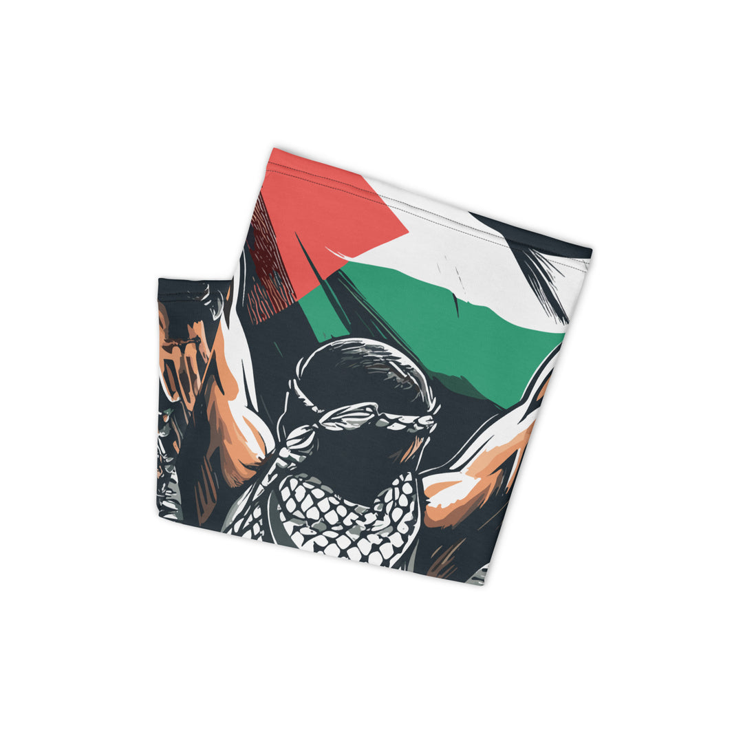 Neck Gaiter - Art by Moh, Gaiter White Folded