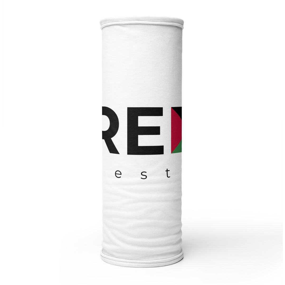 Neck Gaiter - Free Palestine, Gaiter White On Tube