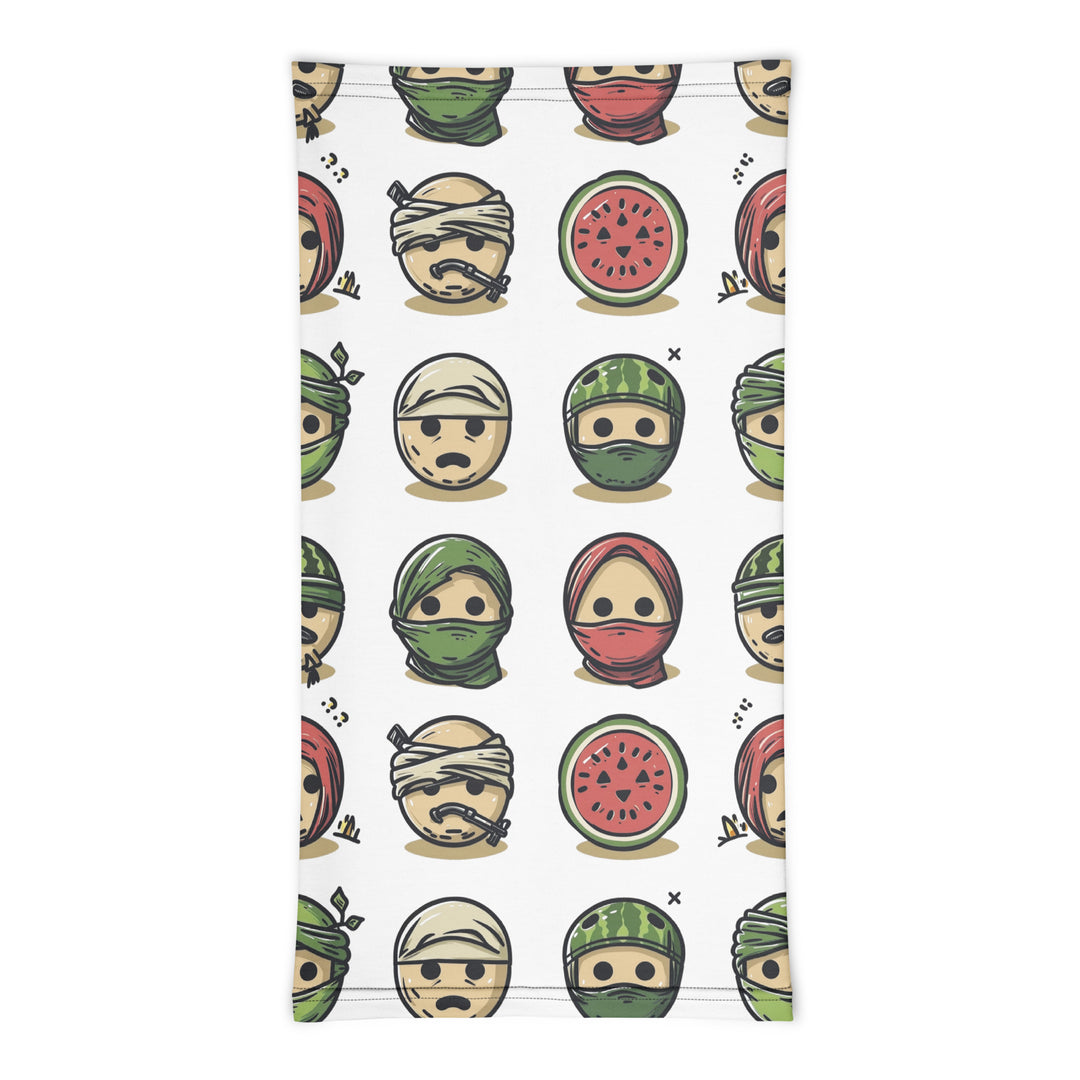 Neck Gaiter - Palestine Emoji, Gaiter White