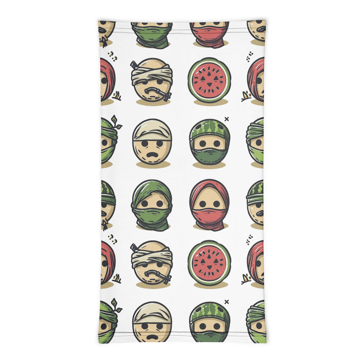 Neck Gaiter - Palestine Emoji, Gaiter White