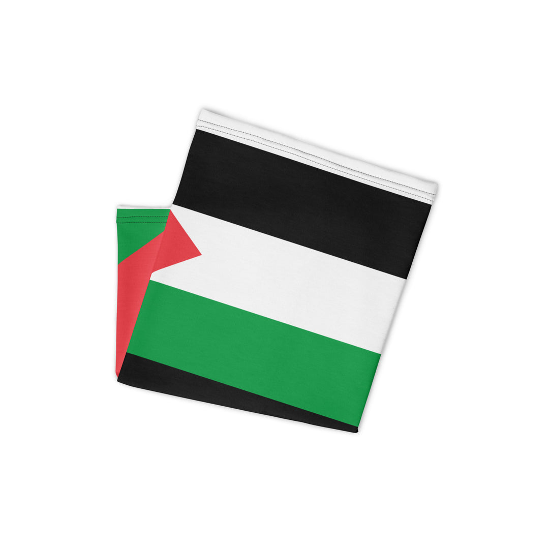 Neck Gaiter - Palestine Flag, Gaiter White Folded