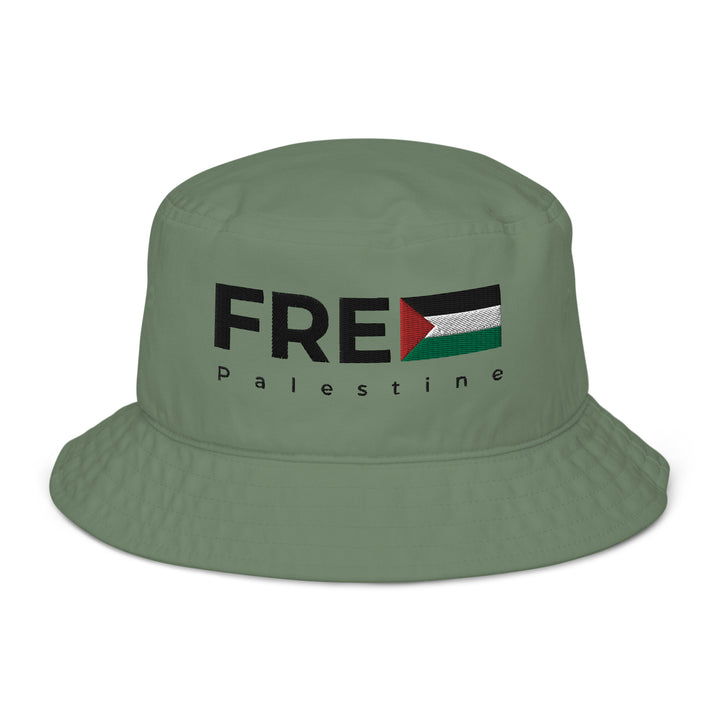 Organic bucket hat - Free Palestine, Dill