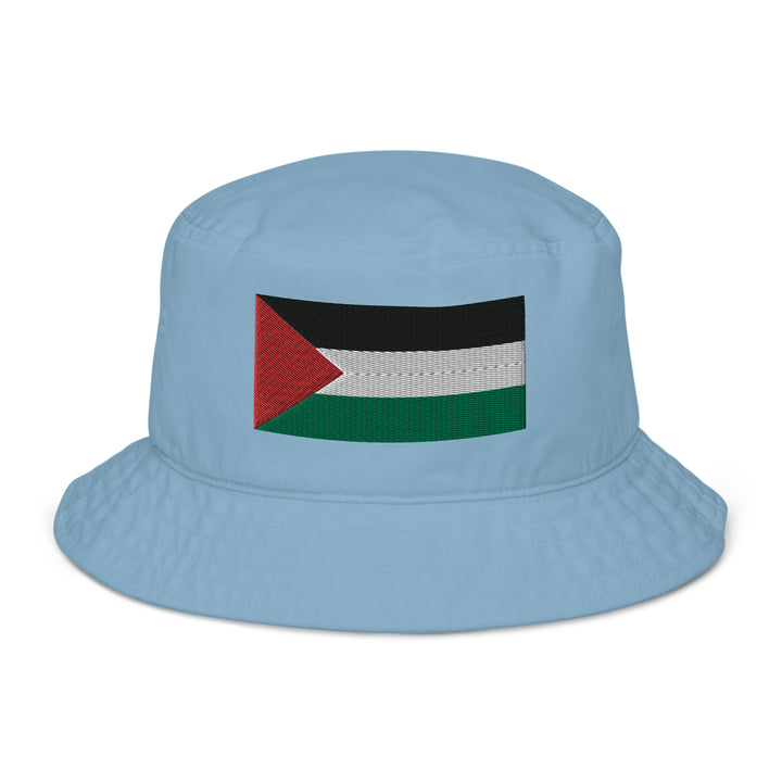Organic bucket hat - Palestine Flag, Slate Blue