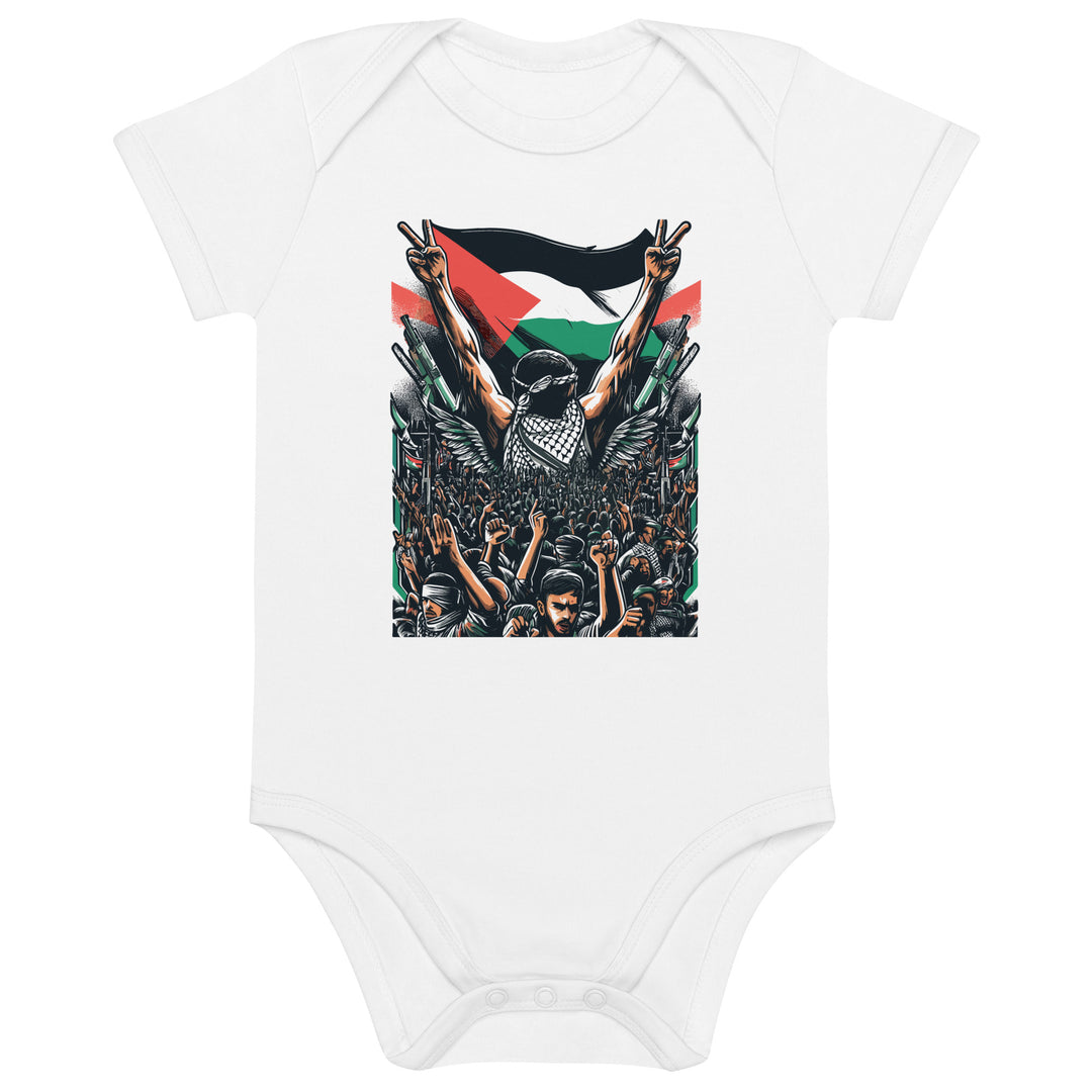 Organic cotton baby bodysuit - Art by Moh, Cotton Baby Bodysuit White