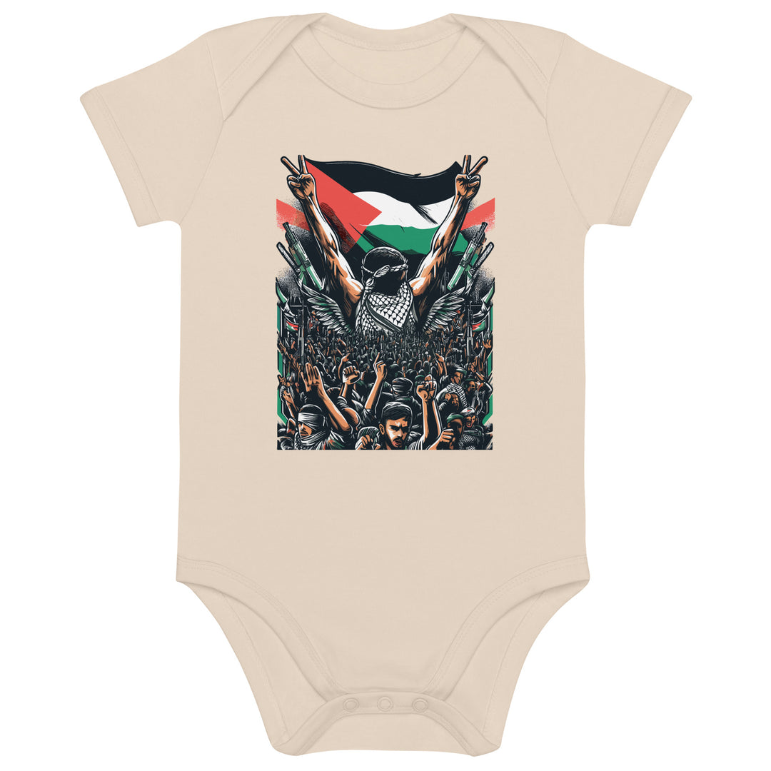 Organic cotton baby bodysuit | Art by Moh