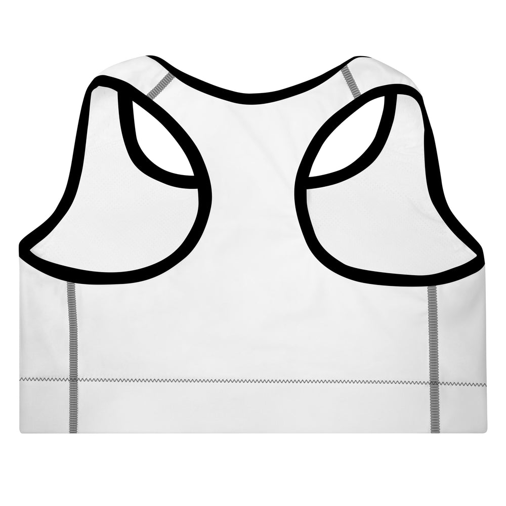 Padded Sports Bra - Free Palestine, Padded Sports Bra Black