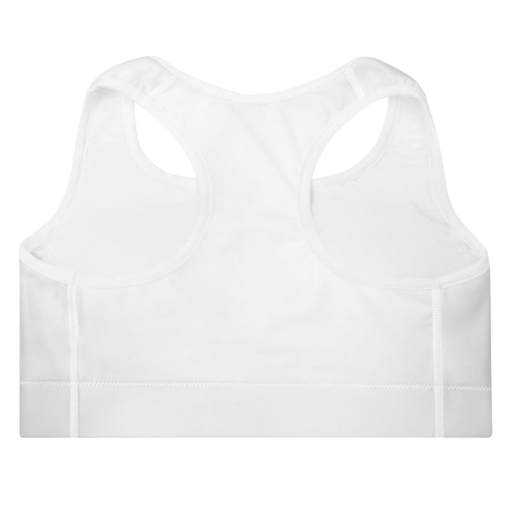 Padded Sports Bra - Free Palestine, Padded Sports Bra White