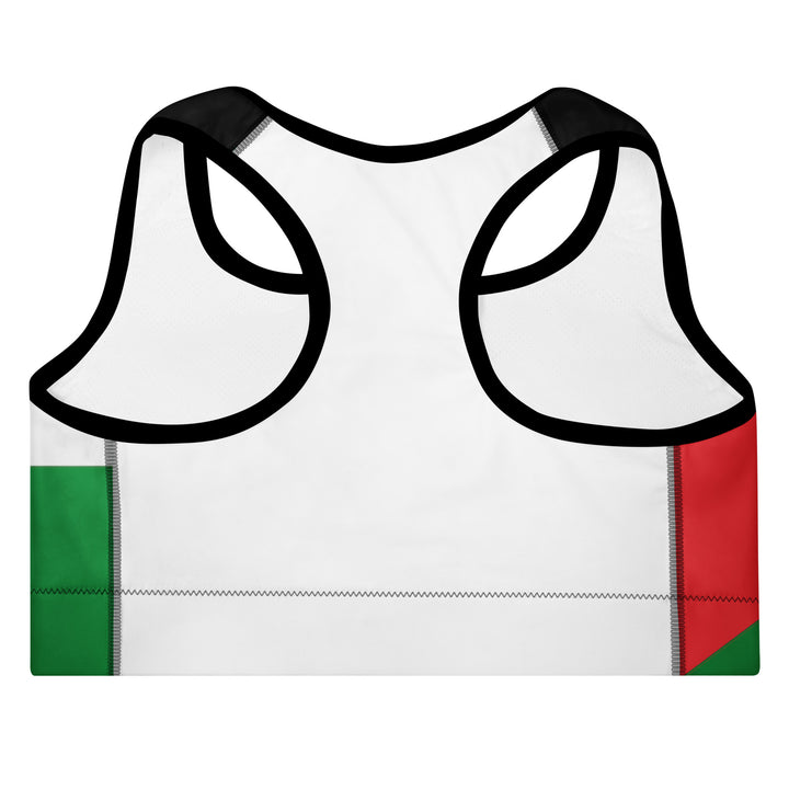 Padded Sports Bra - Palestine Flag, Padded Sports Bra Black
