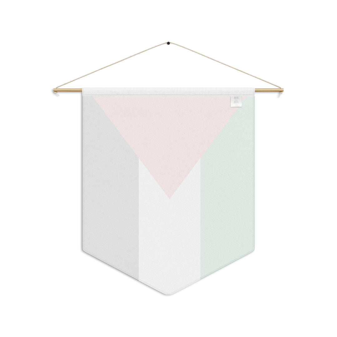 Pennant Flag - Palestine, Pennant White 18x21