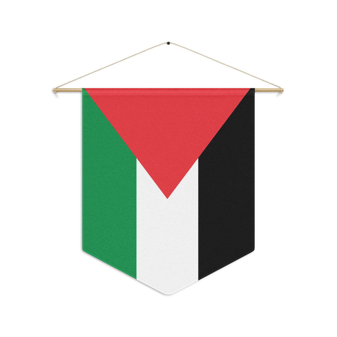 Pennant Flag - Palestine, Pennant White 18x21
