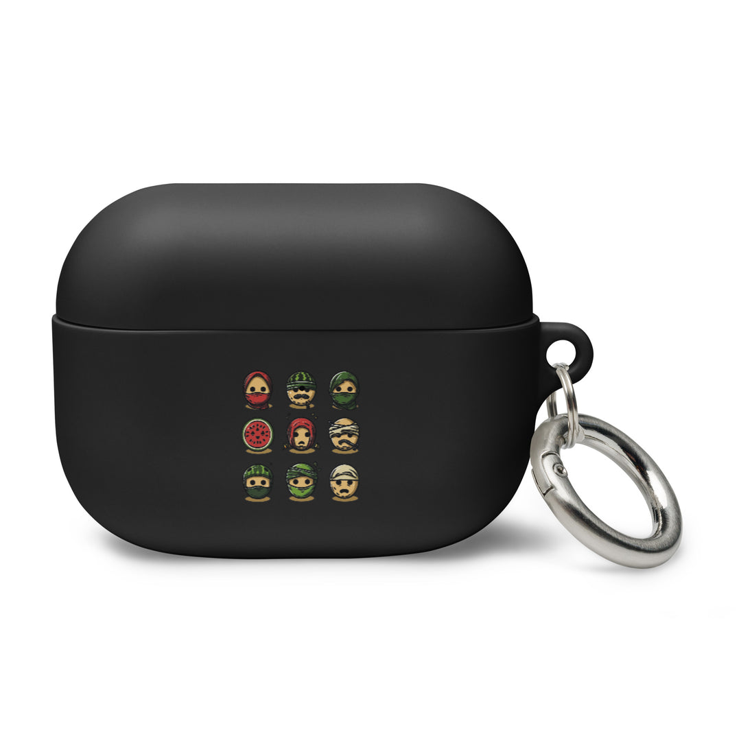 Rubber Case for AirPods® Gen 1 &amp; 2 - Palestine Emoji, Black AirPods Pro