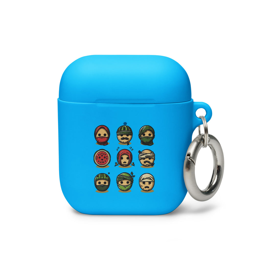 Rubber Case for AirPods® Gen 1 &amp; 2 - Palestine Emoji, AirPods Blue AirPods