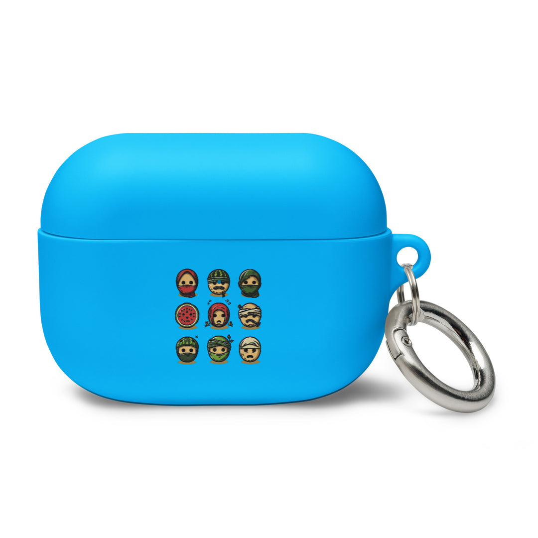 Rubber Case for AirPods® Gen 1 &amp; 2 - Palestine Emoji, AirPods Blue AirPods Pro