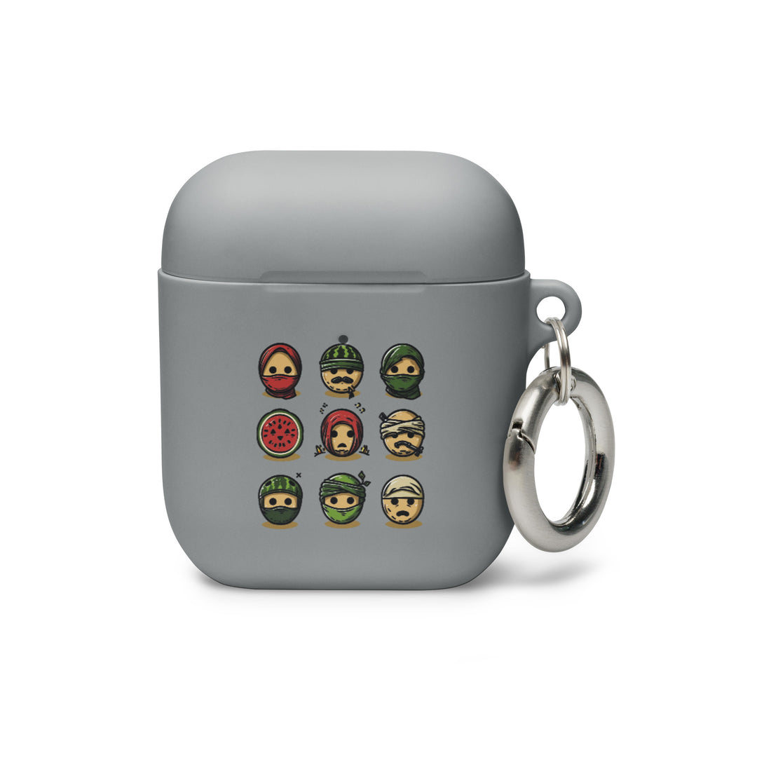 Rubber Case for AirPods® Gen 1 &amp; 2 - Palestine Emoji, AirPods Grey AirPods
